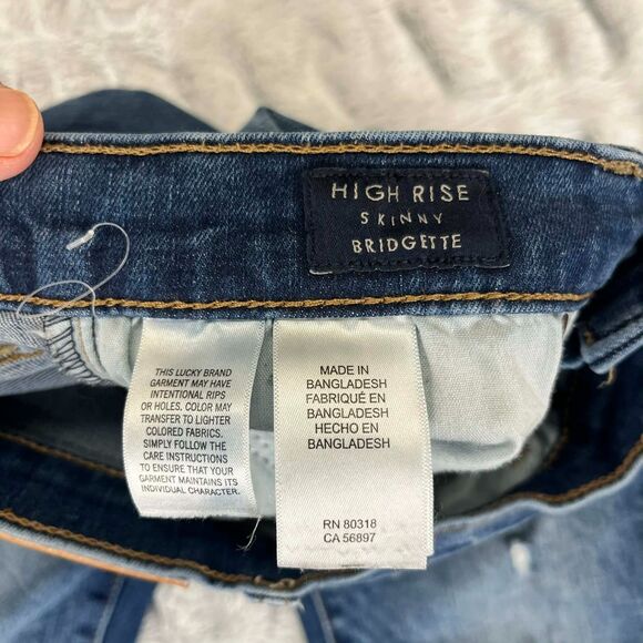 Lucky Brand Jeans Womens 0/25 Bridgette Skinny Ankle Distressed Raw Hem Festival - Picture 5 of 9